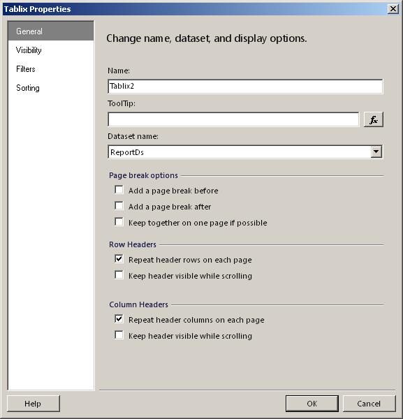 How do i display the field headings on all pages of the sql reporting